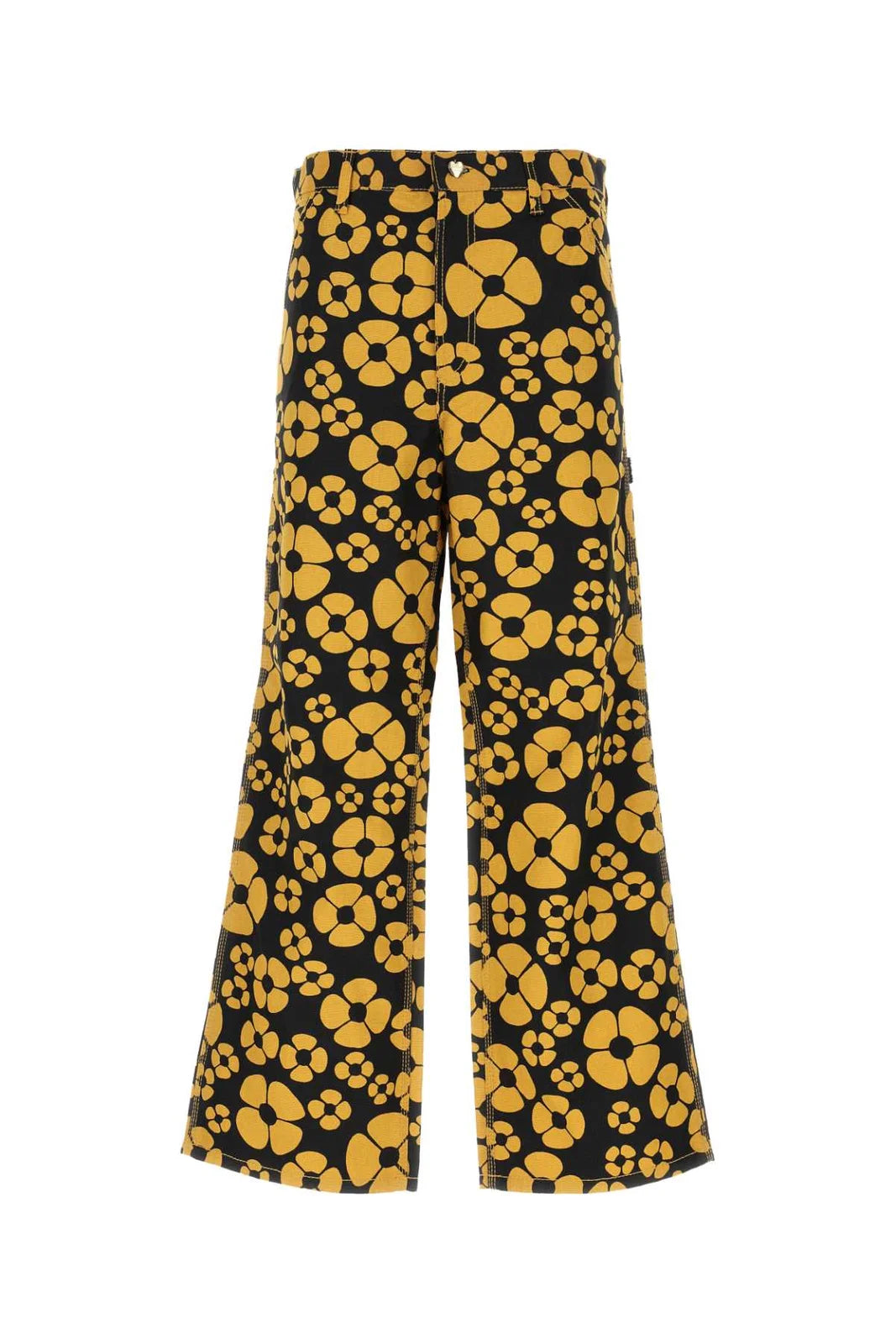 MARNI X CARHARTT FLORAL PRINTED JEANS YELLOW