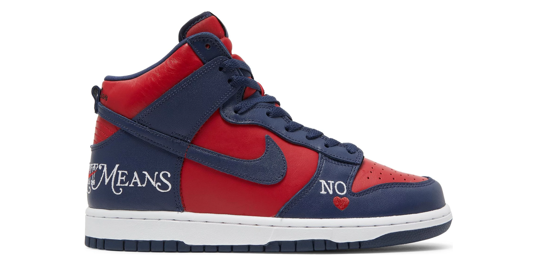 nike sb dunk high supreme by any means navy