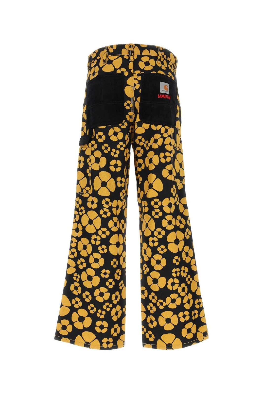 MARNI X CARHARTT FLORAL PRINTED JEANS YELLOW